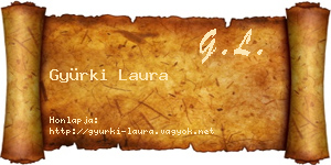 Gyürki Laura névjegykártya